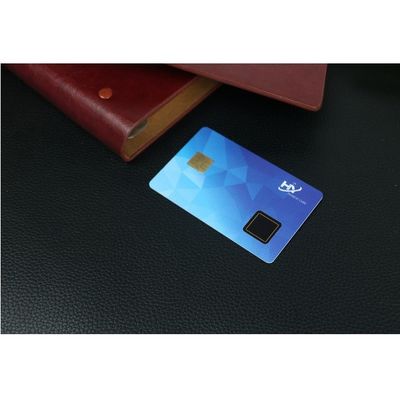 Identificación del empleado de 7816 Chip Fingerprint Smart Card For