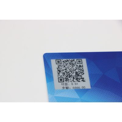 El QR Code exhibe la huella dactilar sin contacto 13.56mHz de la tarjeta biométrica de Rfid pagadera