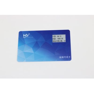 La pantalla Idex de la tinta de 1,02 pulgadas toma las huellas dactilares la prenda impermeable de Smart Card IP68
