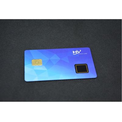 La huella dactilar llana superior de la protección tarjeta la tarjeta biométrica del pago de 1,54 pulgadas